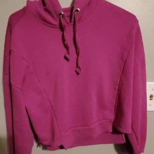Purple cropped hoodie